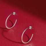 Silver Hoop Earrings 