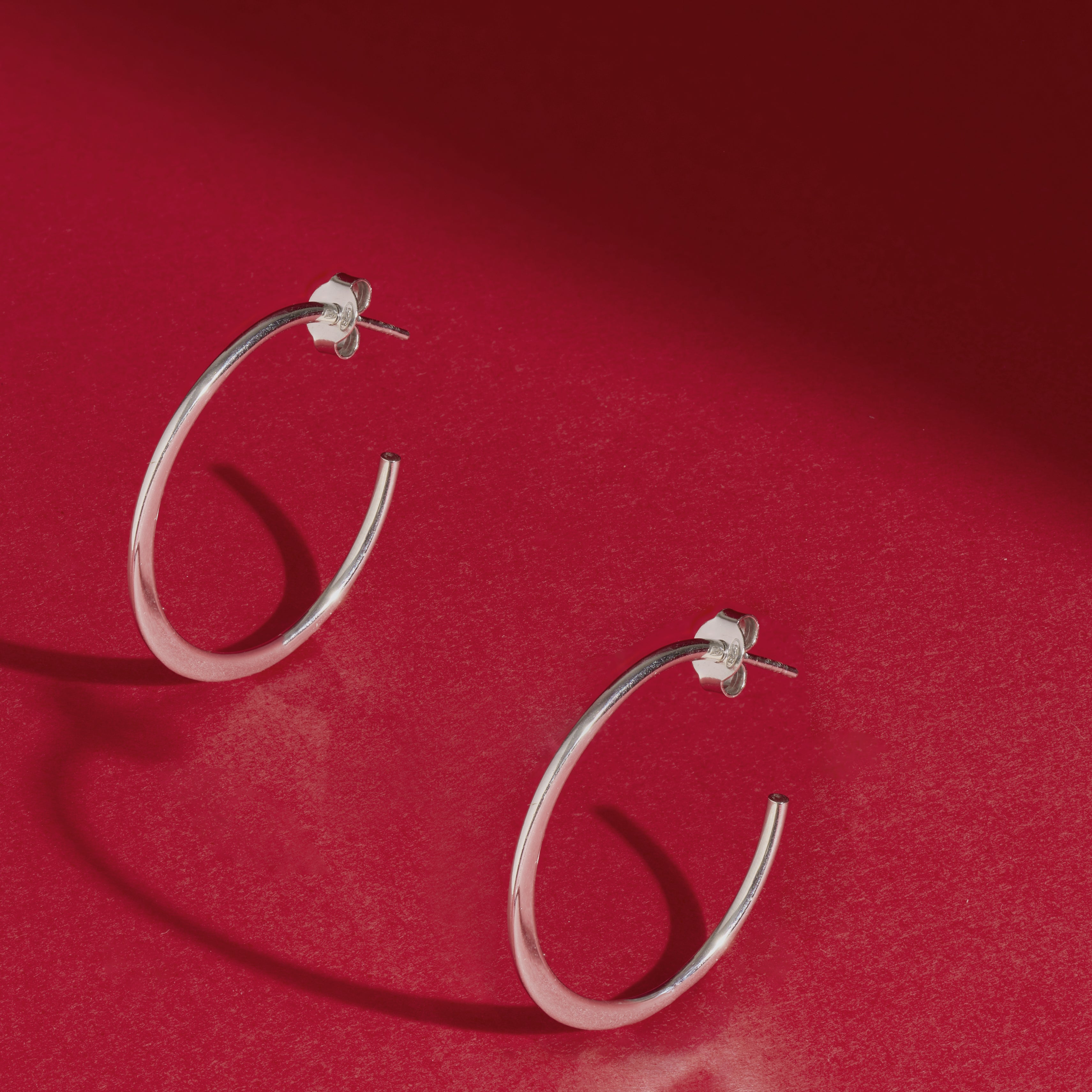Silver Hoop Earrings 