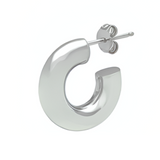 Bold Small Hoop Earrings - Silver
