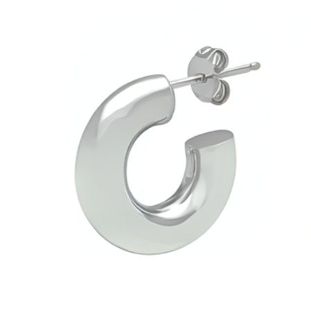 Bold Small Hoop Earrings - Silver