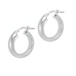 Curved Silver earrings