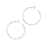 Twist Hoop Earrings - Silver - Small - 38 mm