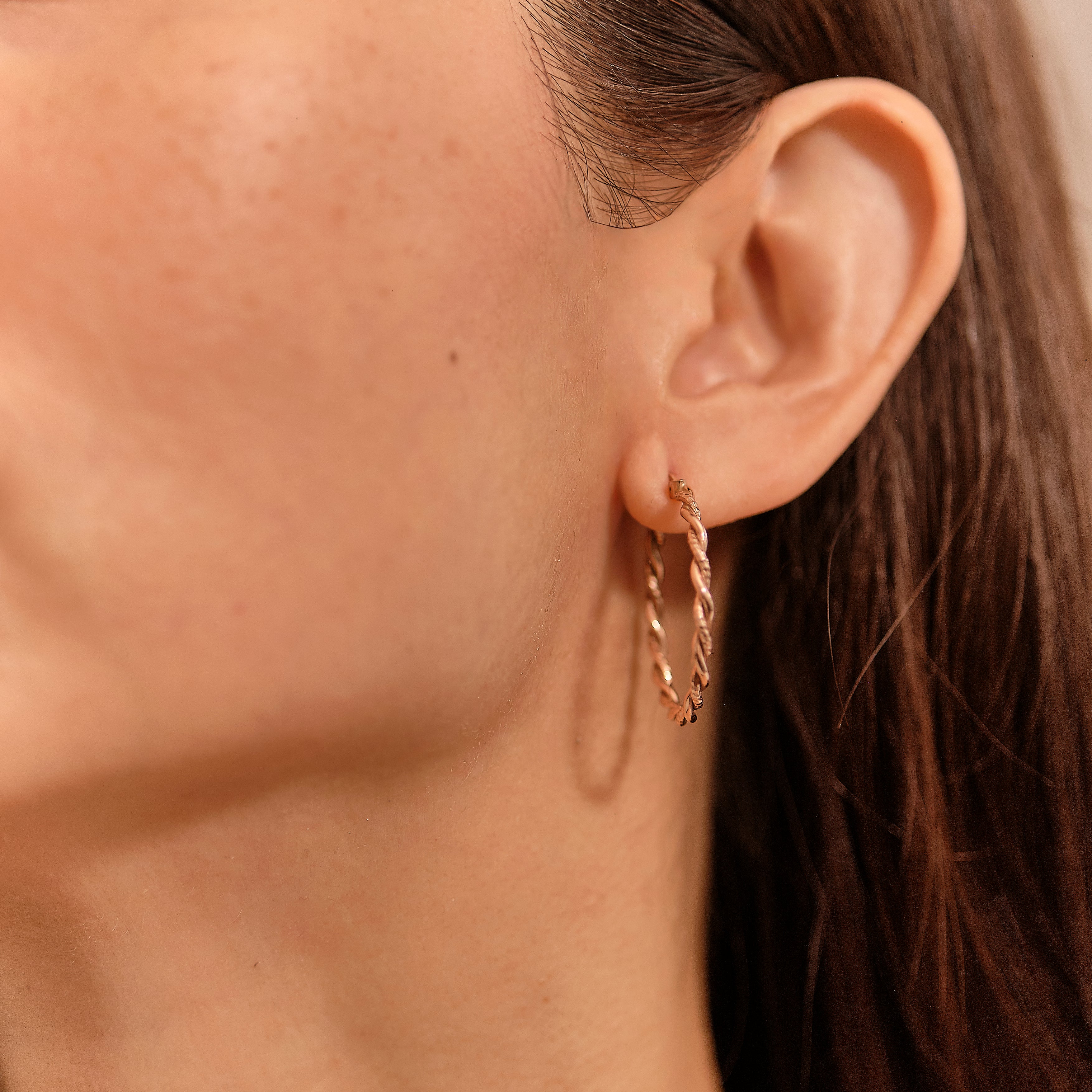 Rose Gold Hoops