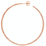 Sparkly medium hoops rose gold 