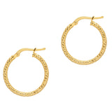 New Textured Sparkly Small Hoop Earrings - Silver