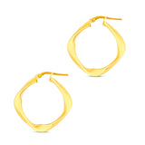 Square Hoop Earrings - Gold - XS - 27 mm - The Hoop Station 