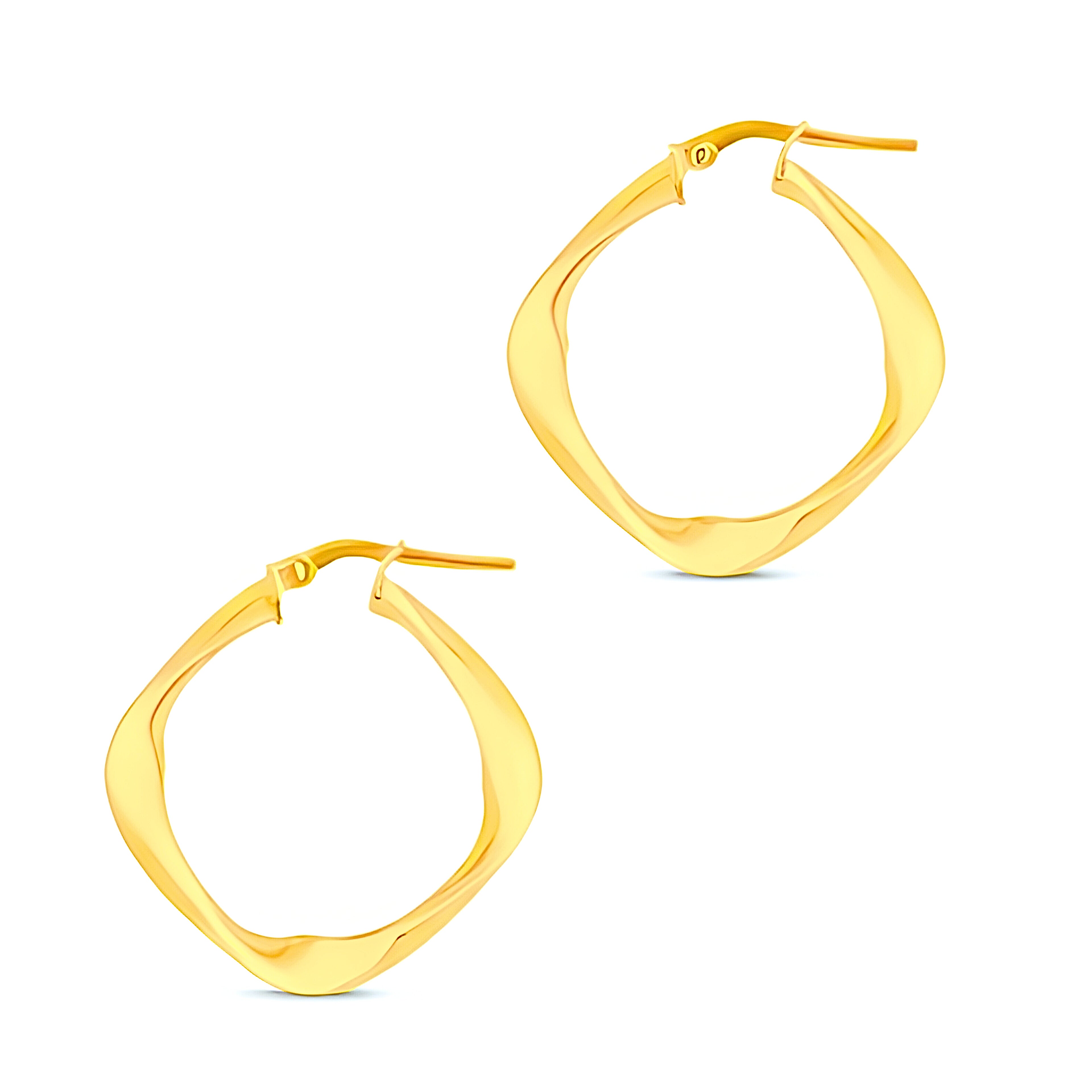 Square Hoop Earrings - Gold - XS - 27 mm - The Hoop Station 