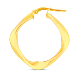Square hoop earrings gold