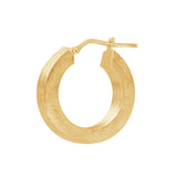 Structured Matte Hoop Earrings - Gold