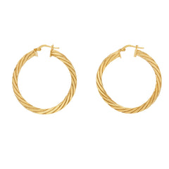Squared Edged Hoop Earrings