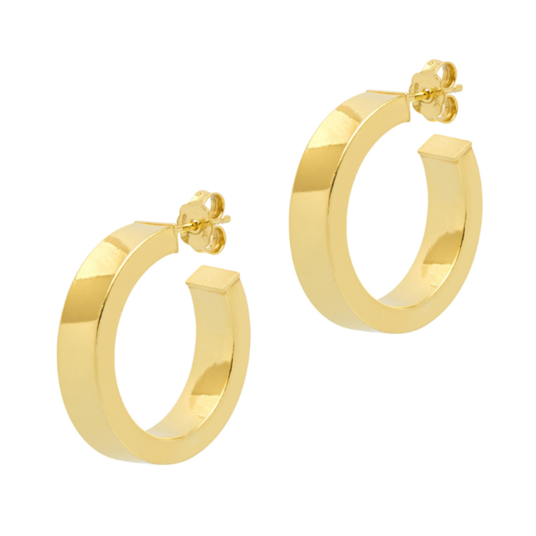 gold structured hoops