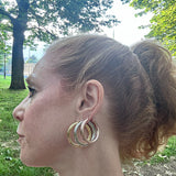 Classic, Chunky Hoop Earrings - Rose Gold