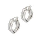Silver Hoop Twists
