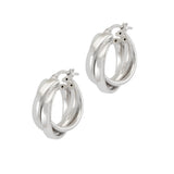 Silver Hoop Twists
