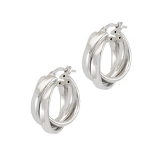 Silver Hoop Twists