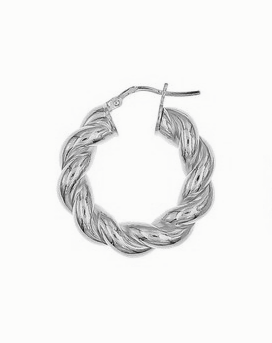 swirl silver hoops