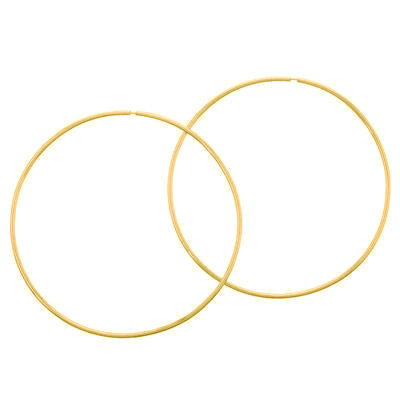 XL Skinny Delicate Gold Hoop Earrings