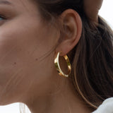 La SQUARED Hoops - Gold - Sale - Georgiana Scott Jewellery