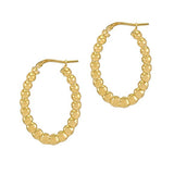 Oval Bubble Hoop Earrings - Gold - The Hoop Station 