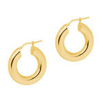 Bold gold hoop earrings