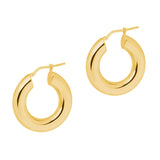Bold gold hoop earrings