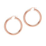Thick Rose Gold Luxury Hoop Earrings