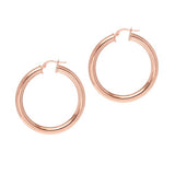 Thick Rose Gold Luxury Hoop Earrings