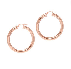 Thick Rose Gold Luxury Hoop Earrings