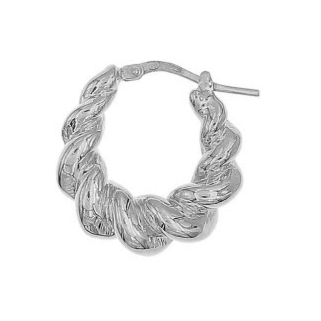 twist hoop earrings