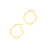 Square Hoop Earrings - Gold - Medium - 32 mm