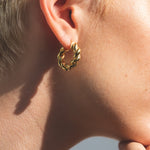 swirl hoop earrings 