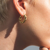 swirl hoop earrings 