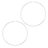 XXL Infinity Hoop Earrings - Silver - 70 mm - The Hoop Station 