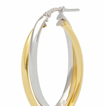 Oval Shaped Hoop Earrings