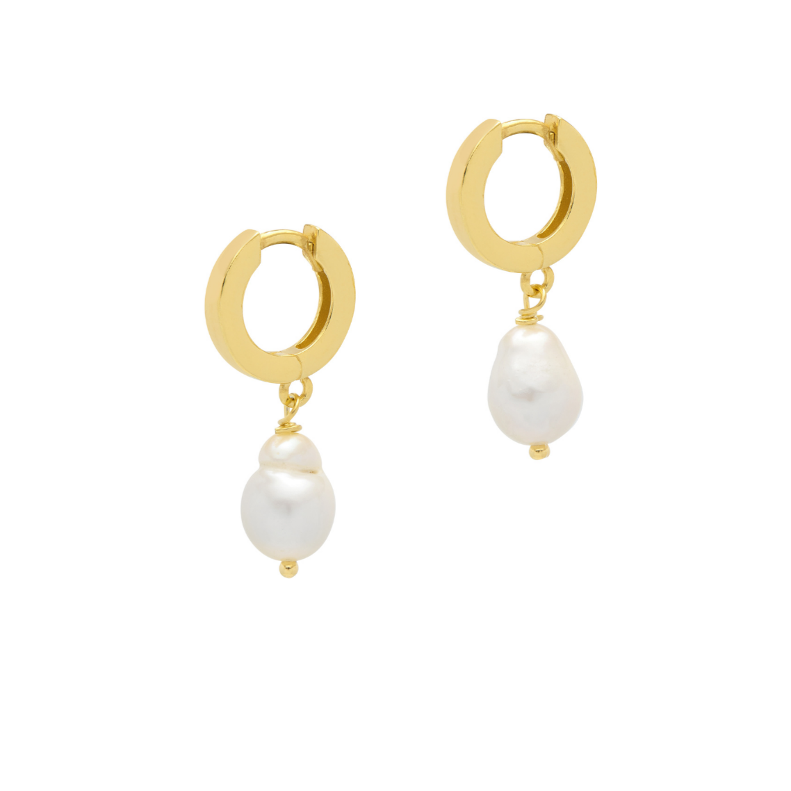 Pearl hoop earrings