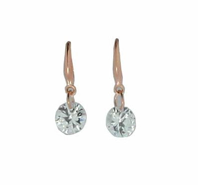 Wire Drop Rose gold Earrings - 