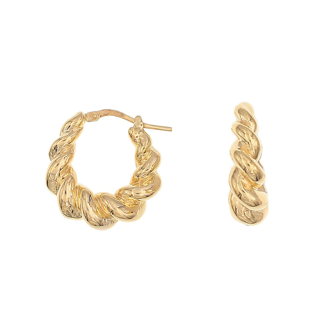 swirl hoop earrings