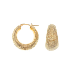 textured gold hoops