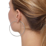 Extra Large Silver Hoop Earrings