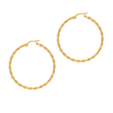 Gold Twist Sparkly Hoops - Small
