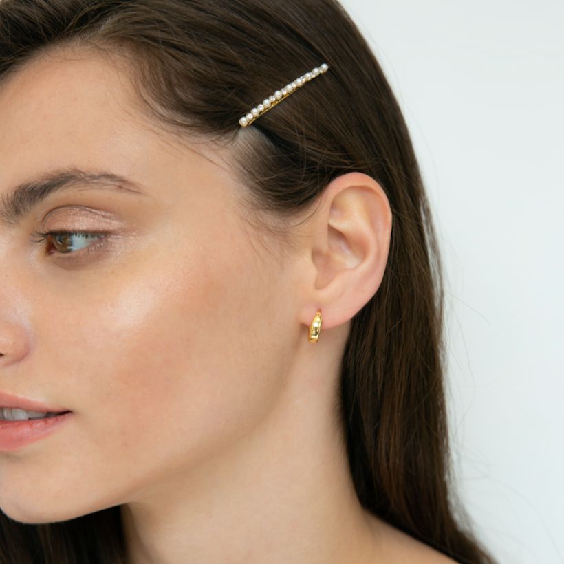 Gold XXS huggie earrings