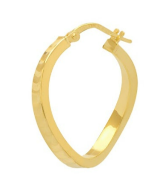 sparkly wave hoops