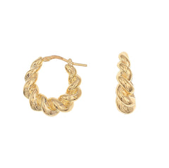 swirl hoop earrings