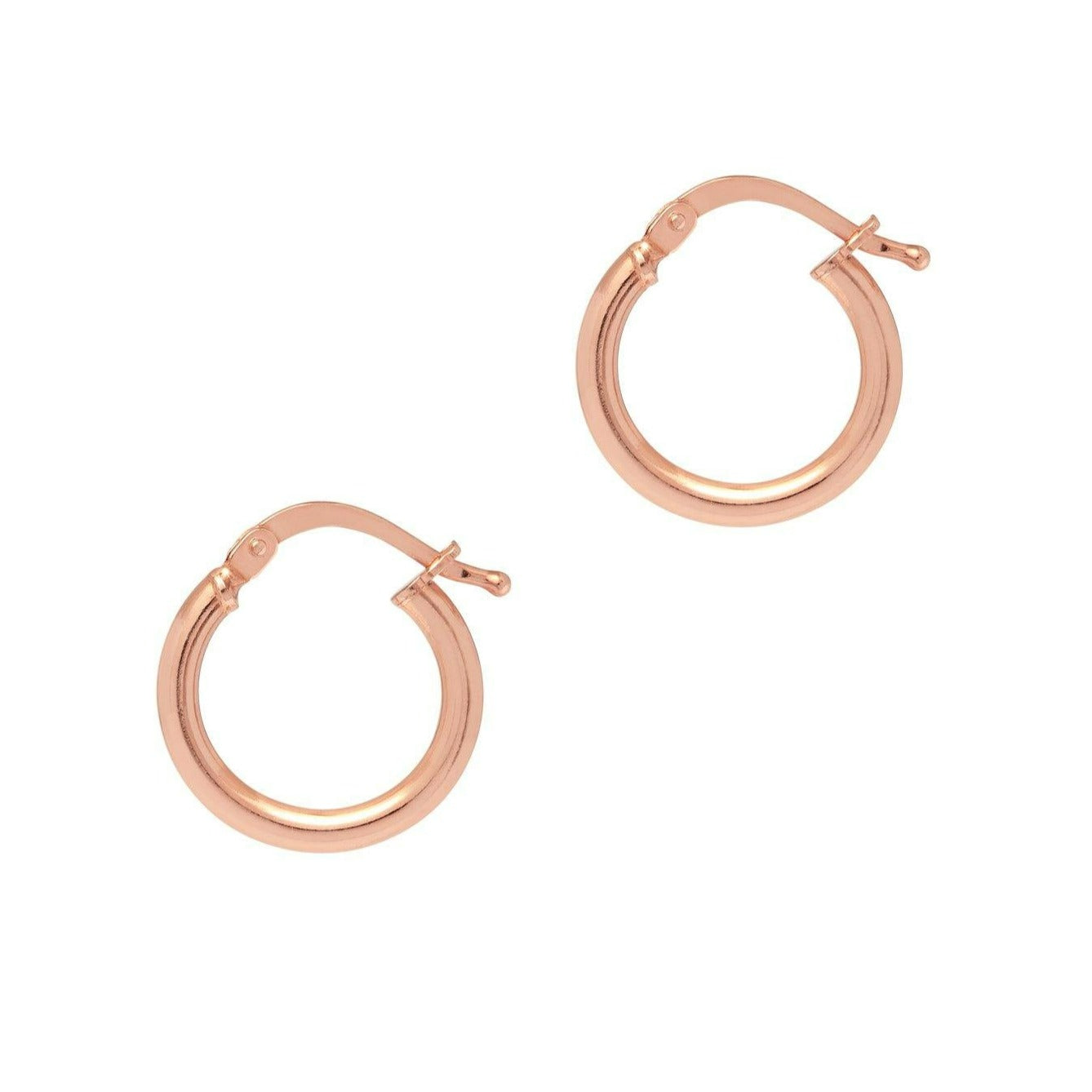 rose gold huggie earrings