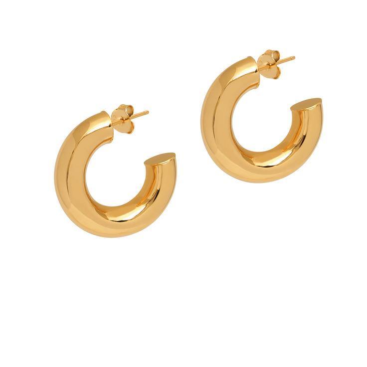 Chunky Gold Hoops - Large - THE HOOP STATION