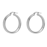 Curved Hoops - Silver - THE HOOP STATION