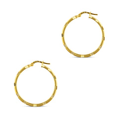 Squared-Edged Hoop Earrings