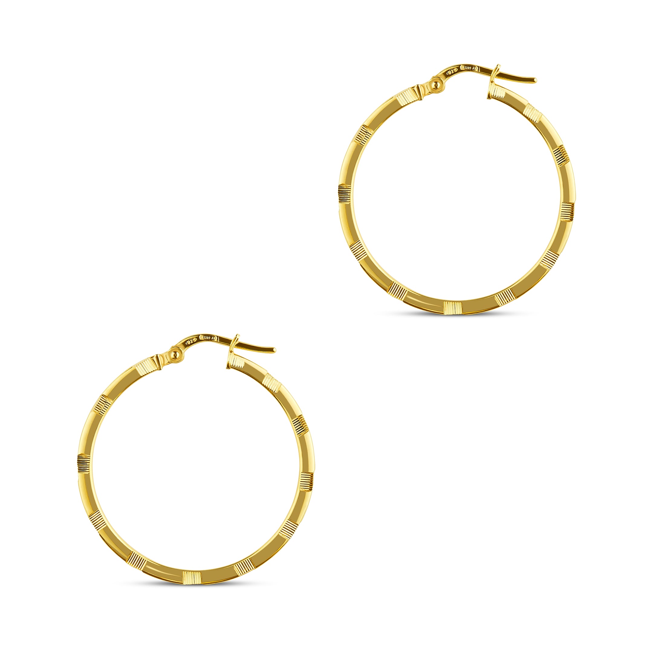 Squared-Edged Hoop Earrings