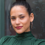 Chica Latina rose gold large hoop earrings