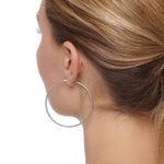 Chica Latina - Large - Silver - THE HOOP STATION